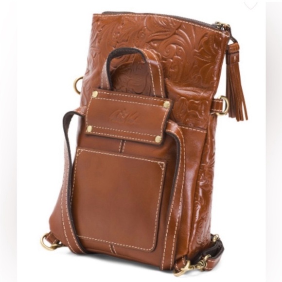 Patricia Nash Tooled Leather Convertible Backpack main image 6